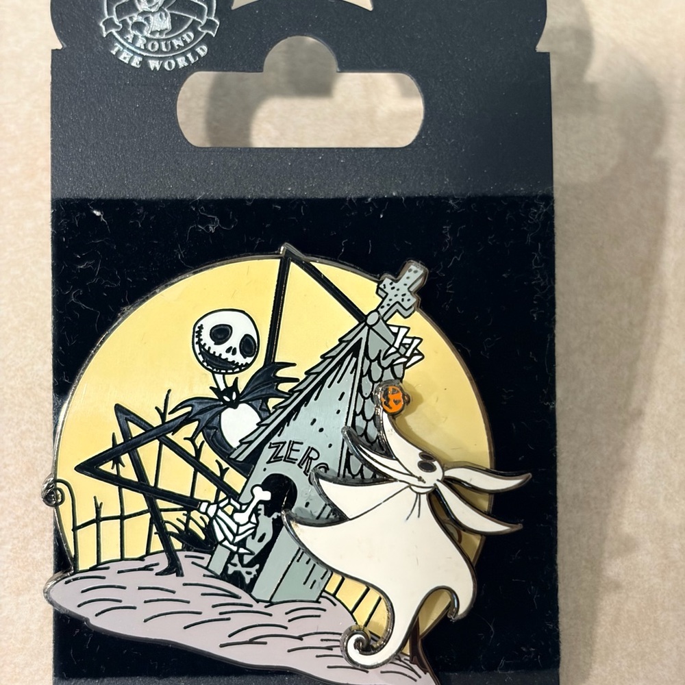 Disney Nightmare Before Christmas Jack & Zero Enamel Pin - Doghouse Moon NOC